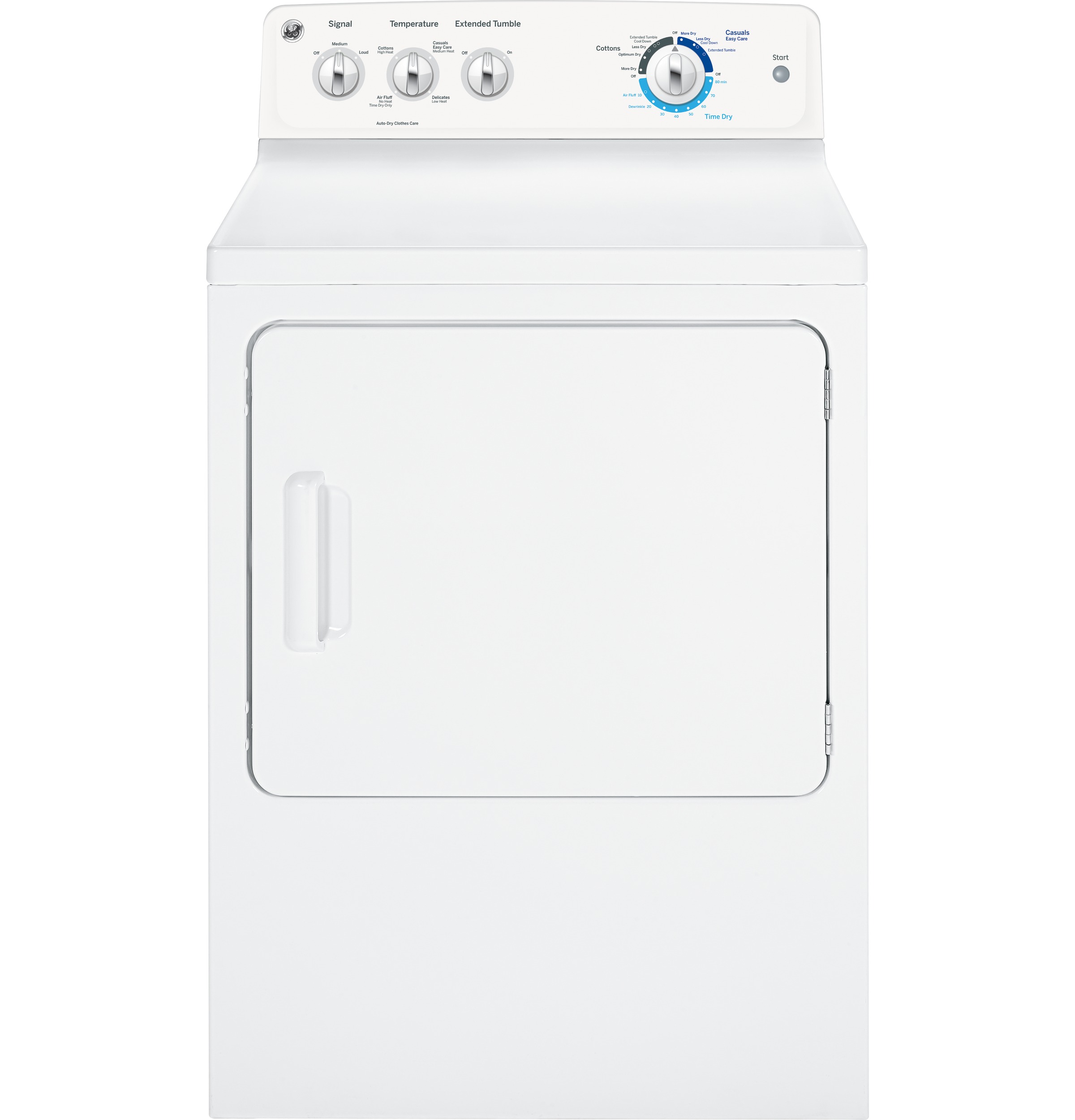GE® Long Vent 7.0 cu. ft. capacity Dura Drum electric dryer
