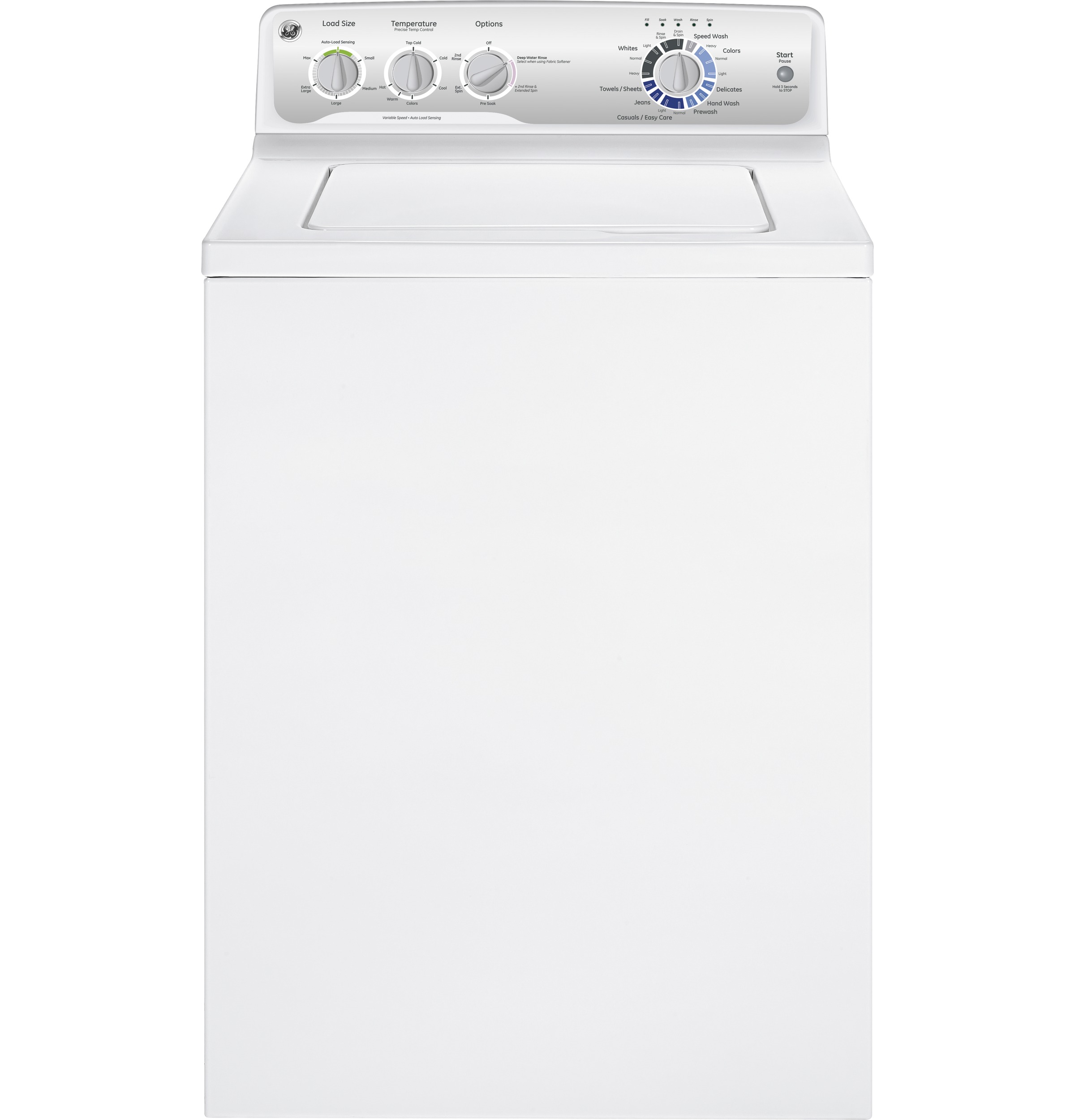 GE® 3.8 DOE cu. ft. stainless steel capacity washer