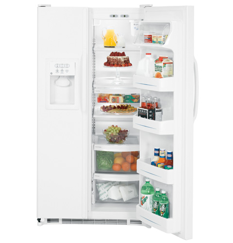 GE® ENERGY STAR® 24.9 Cu. Ft. Capacity Side-By-Side Refrigerator with Dispenser