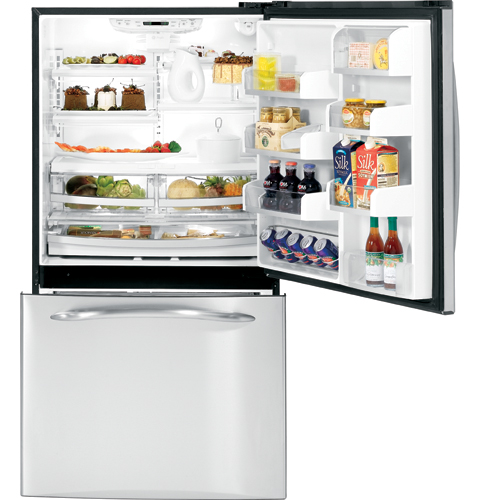 GE Profile™ ENERGY STAR® 25.3 Cu. Ft. Stainless Bottom-Freezer Refrigerator