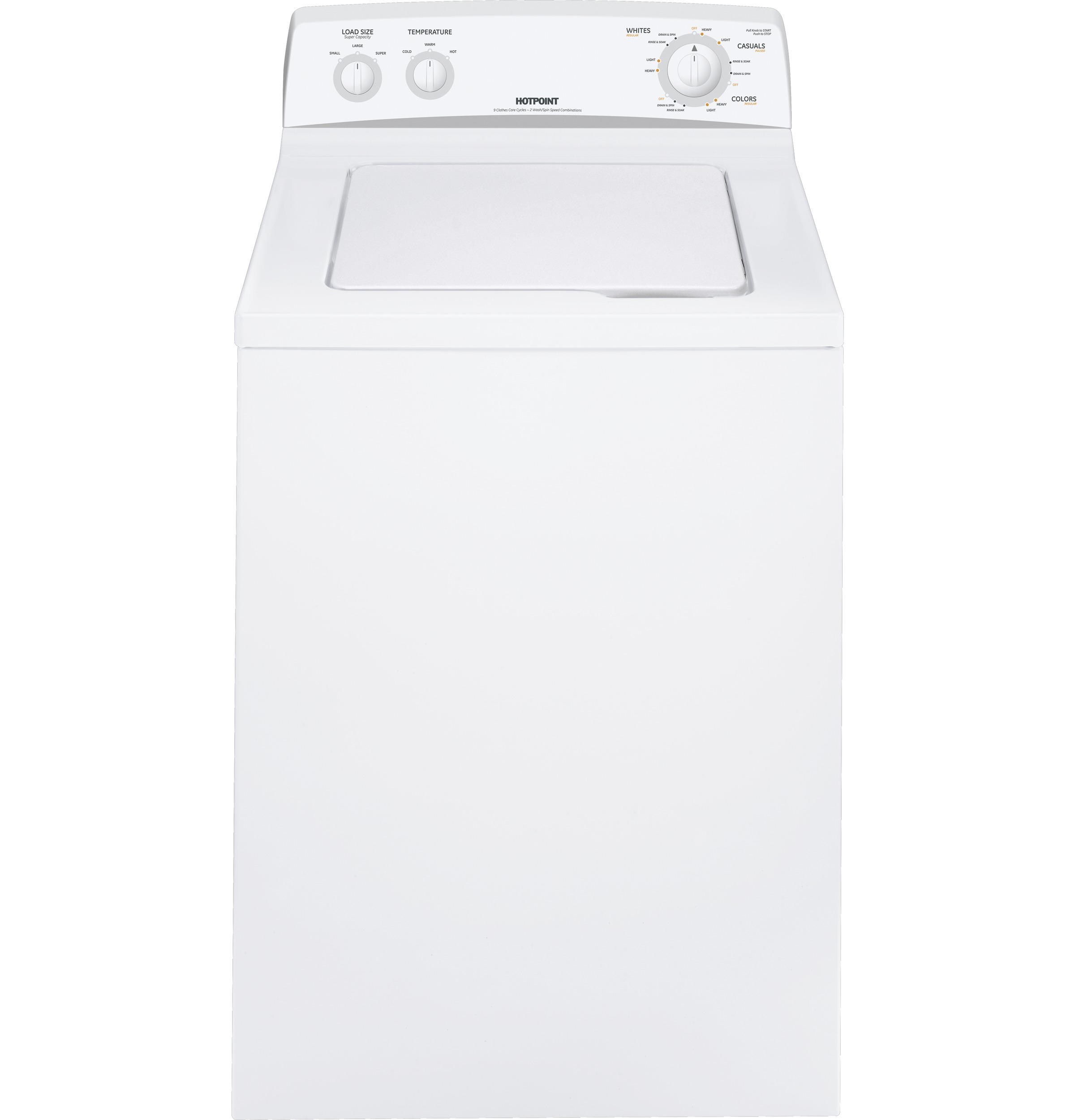 Hotpoint® 3.6 DOE cu. ft. capacity Extra Action ribbed basket washer