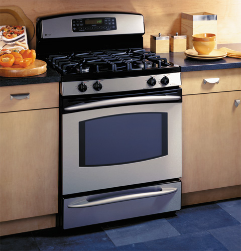 GE Profile™ Free-Standing Self-Clean Convection Gas on Glass Range with Warming Drawer