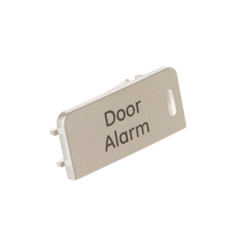 Refrigerator button door alarm assembly
