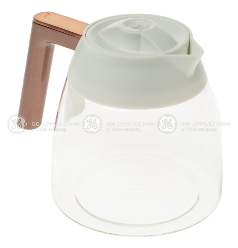 MATTE WHITE GLASS CARAFE WITH LID