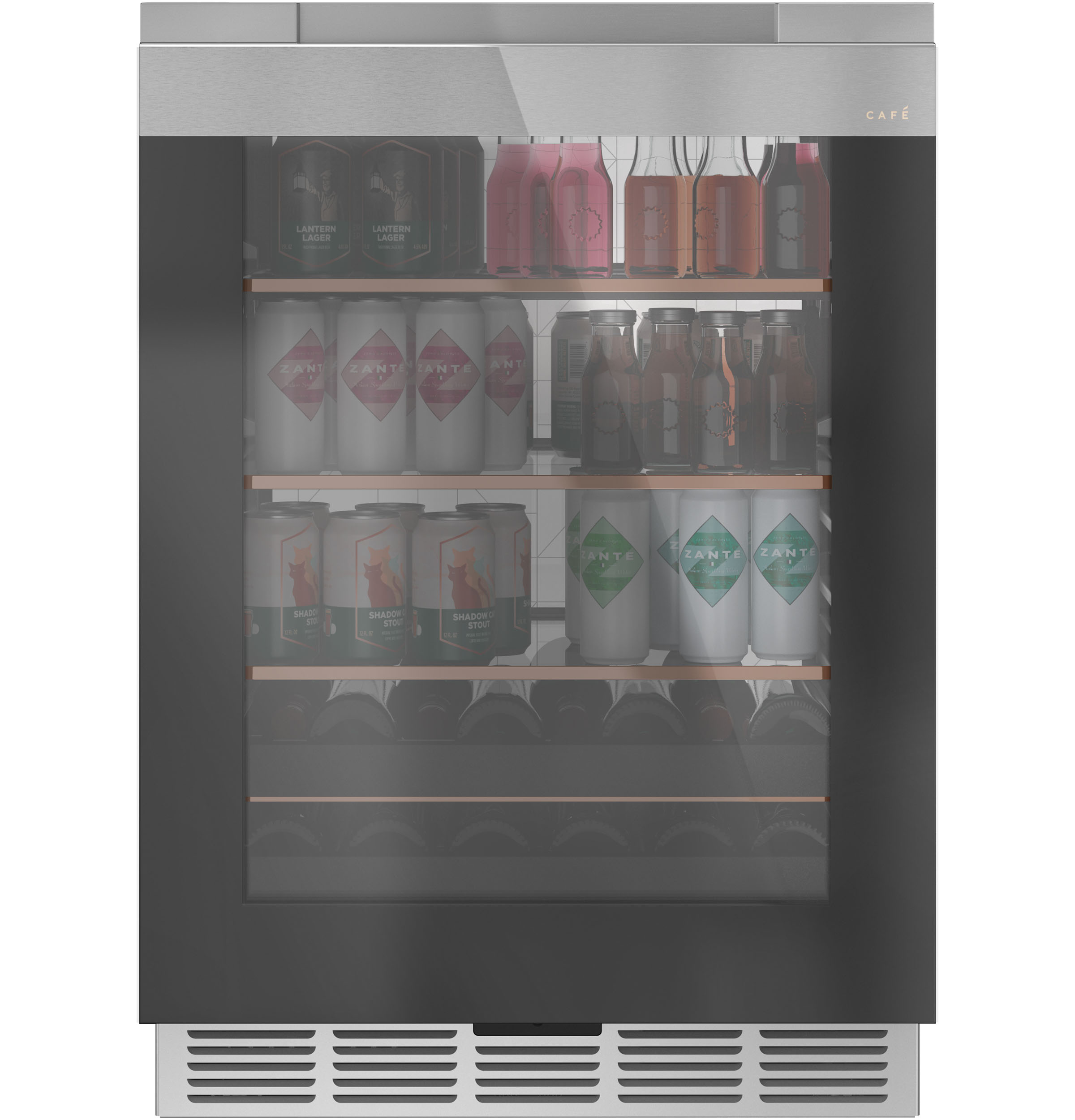 CAFÉ™ Beverage Center in Platinum Glass