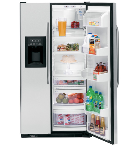 GE CustomStyle™ 22.6 Cu. Ft. Stainless Side-By-Side Refrigerator