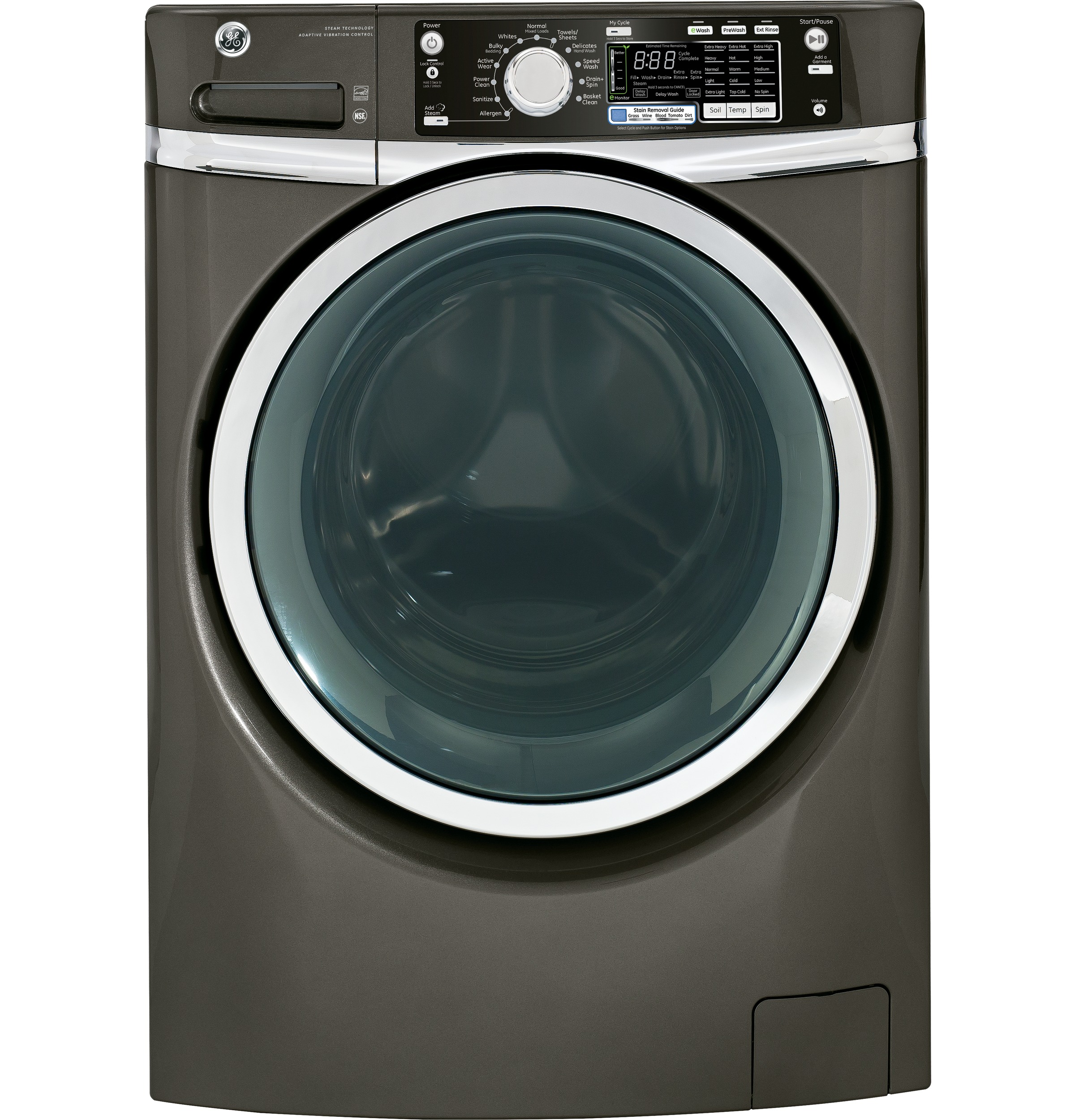 GE® ENERGY STAR® 4.5 DOE cu. ft. capacity Front Load washer with steam