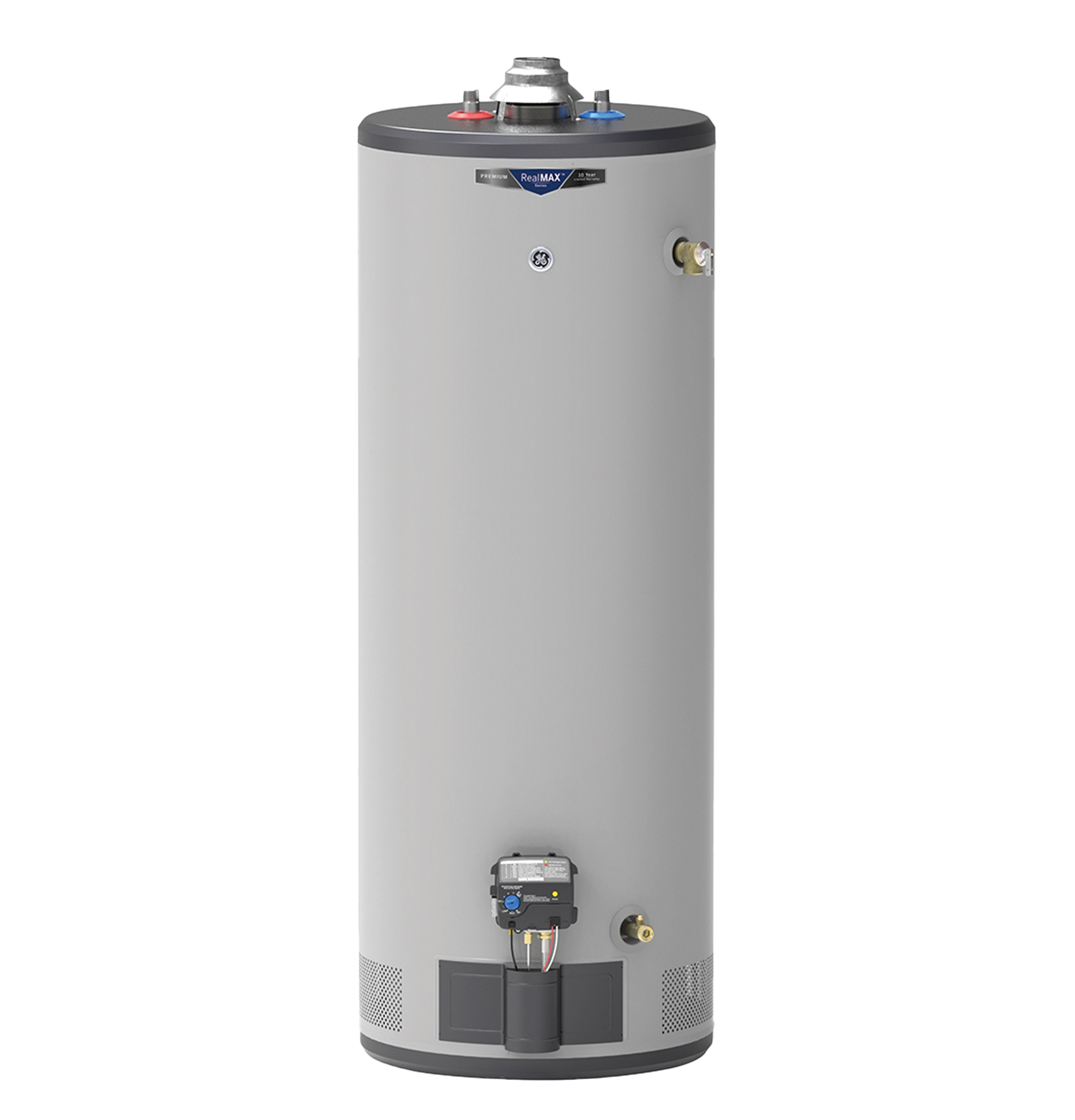 GE RealMAX Premium 50-Gallon Tall Liquid Propane Atmospheric Water Heater