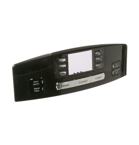 Refrigerator display assembly with buttons