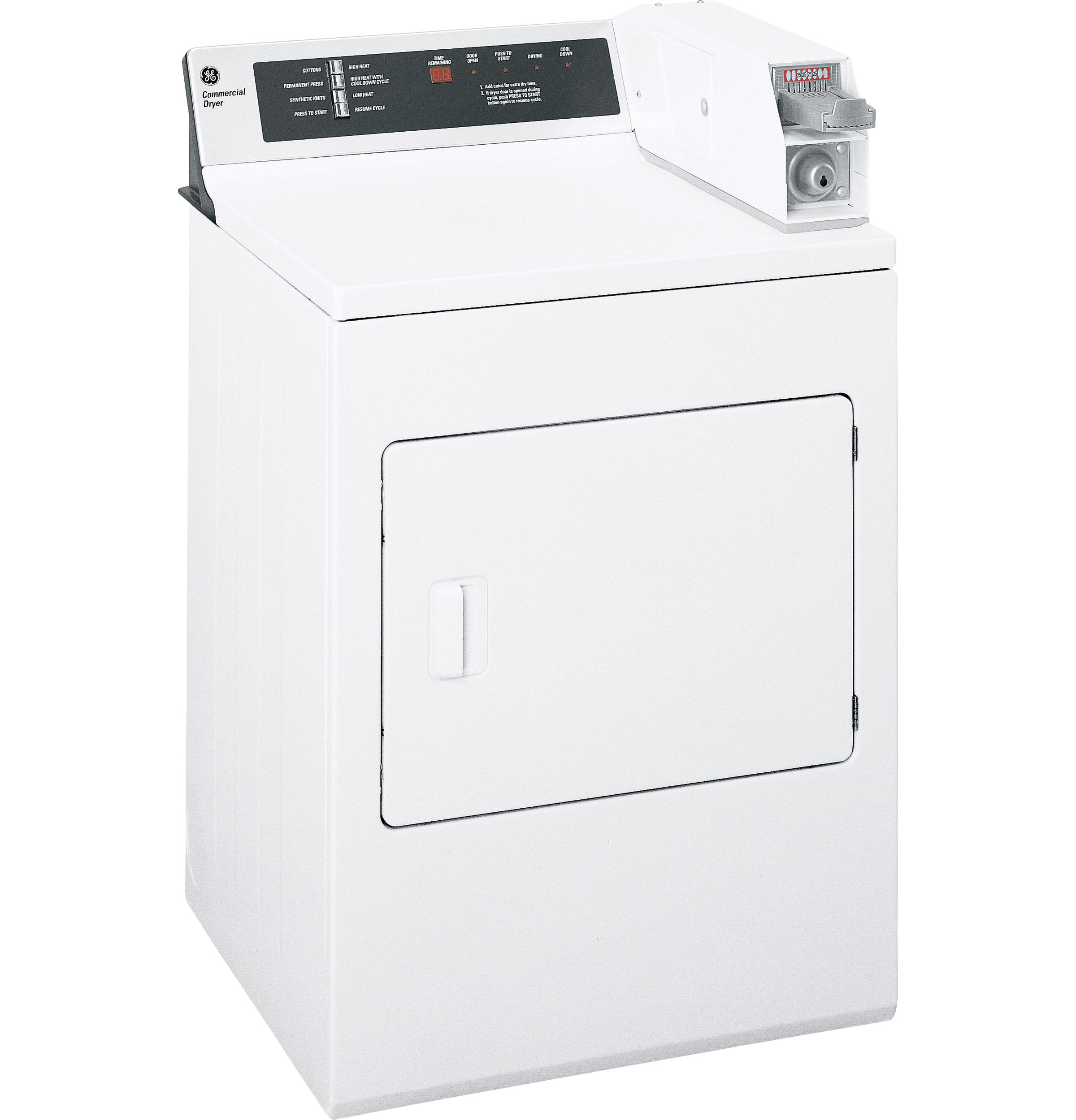 GE® 5.7 Cu. Ft. Capacity Coin-Operated Electric Dryer