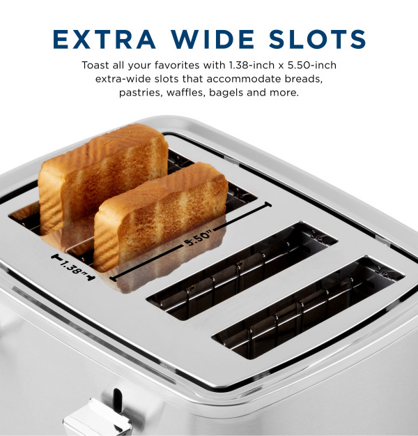 Extra Wide Toaster Slots