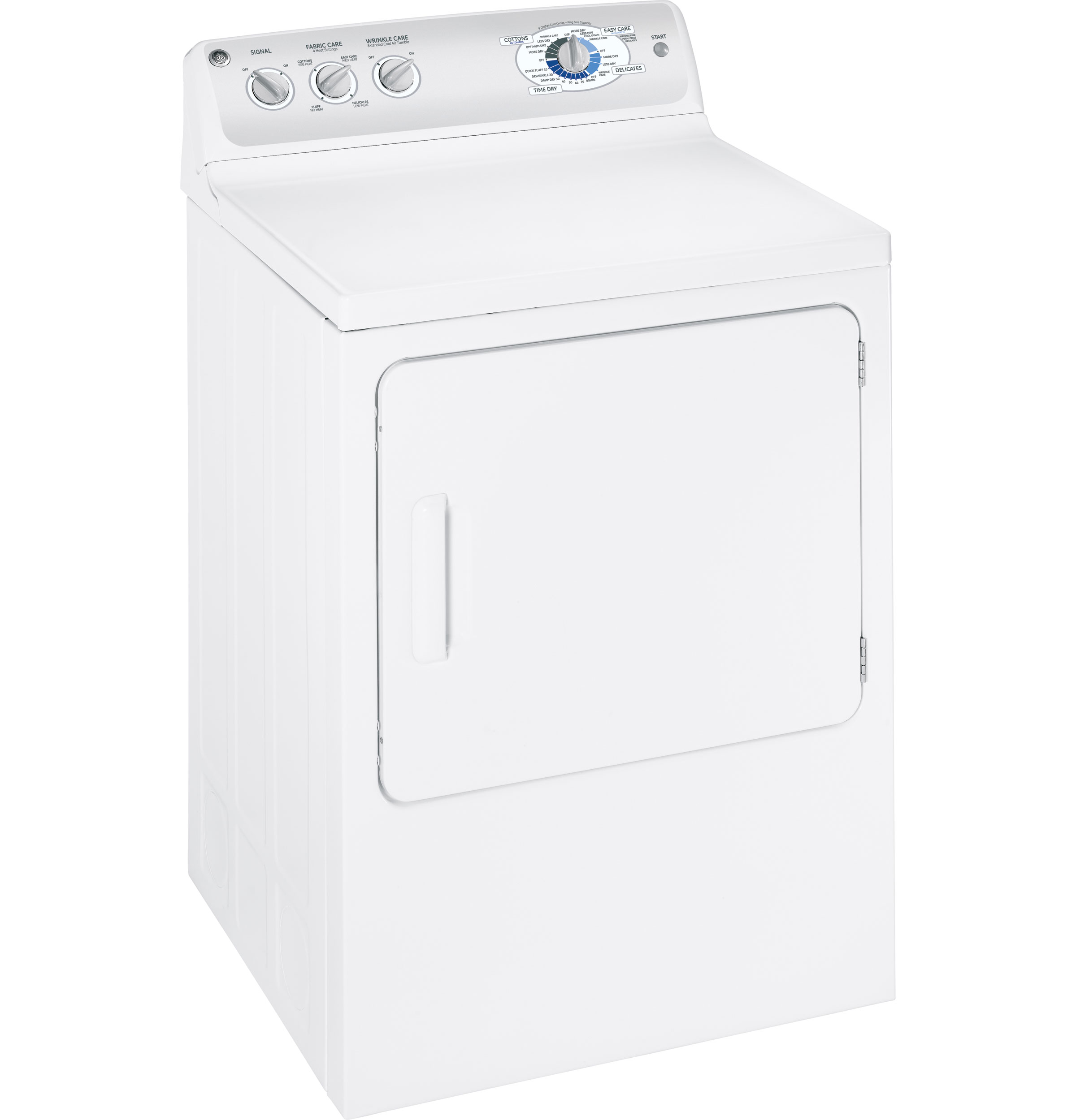 GE® 7.0 Cu. Ft. Super Capacity Gas Dryer with Stainless Steel Drum