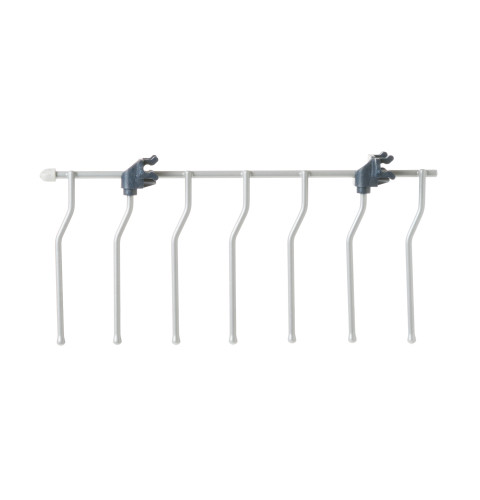 Dishwasher lower folding rack tines