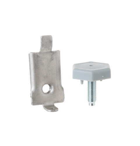 Dryer rear leveling leg bracket