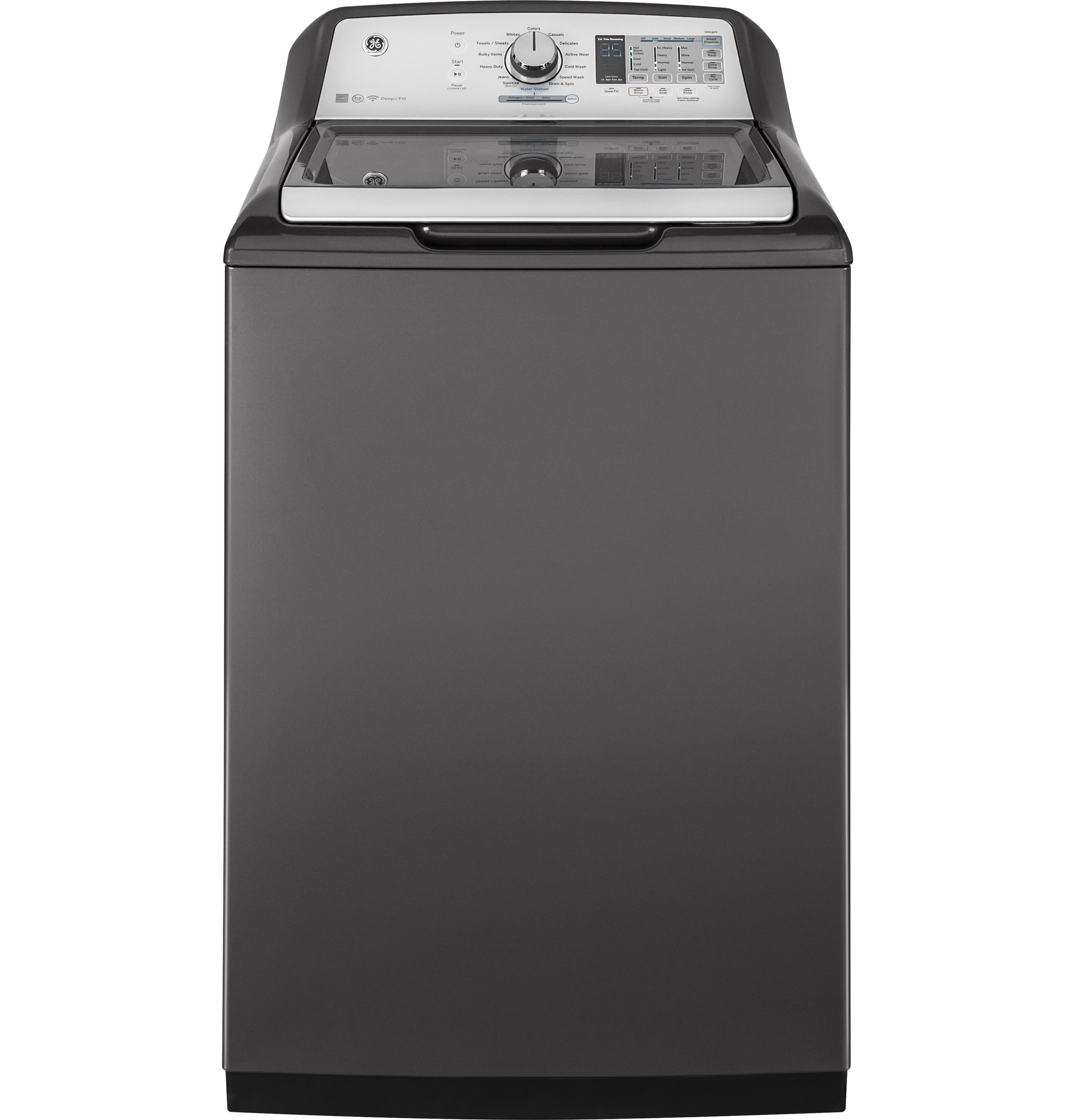 GE® 5.0  cu. ft. Capacity Smart Washer with Stainless Steel Basket